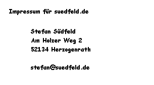 Impressum Sdfeld.de
